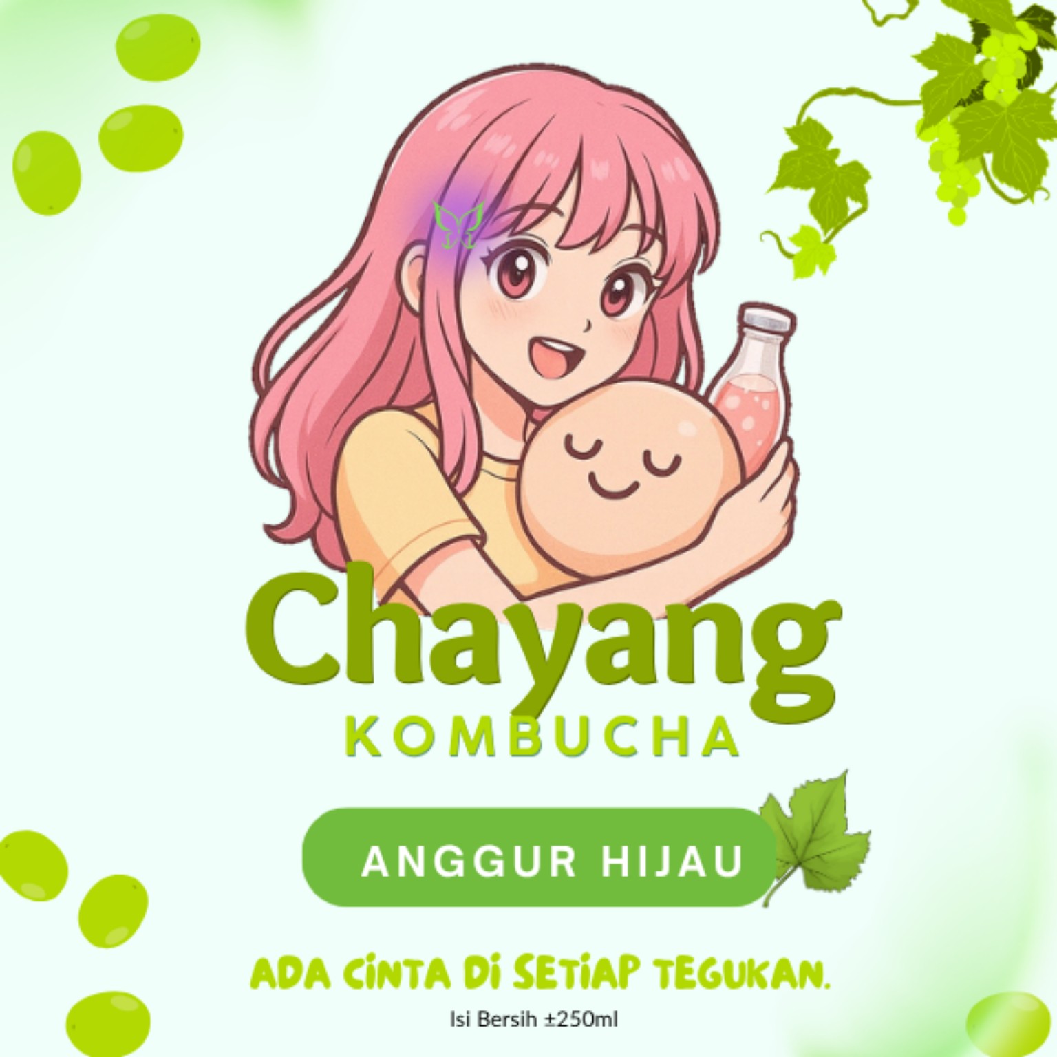 Botol Chayang Kombucha Anggur Hijau